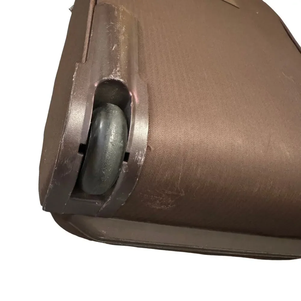 Hermes Vintage Suitcase Carry-On Acapulco Brown Rolling Bag Travel Luggage Rare